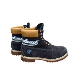 Vintage Limited Edition Timberland DWK Men's Navy and Tan Boots